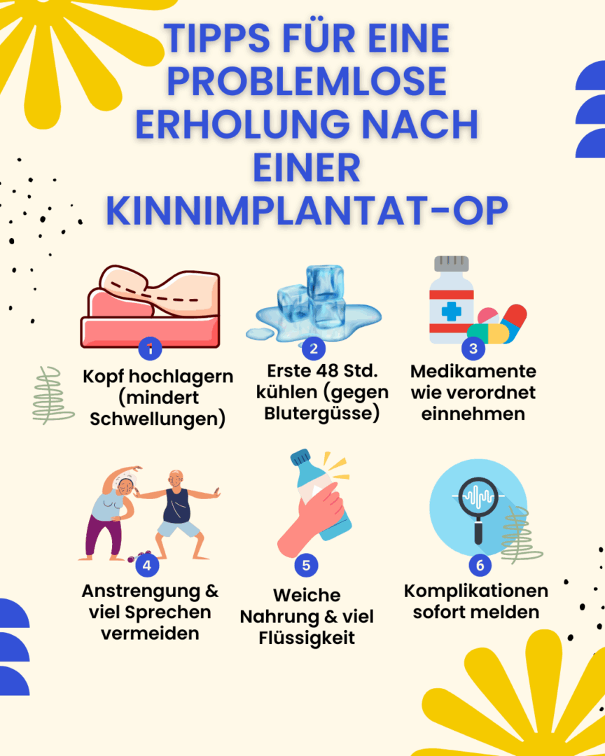 Tipps für eine problemlose Erholung nach einer Kinnimplantat-OP 