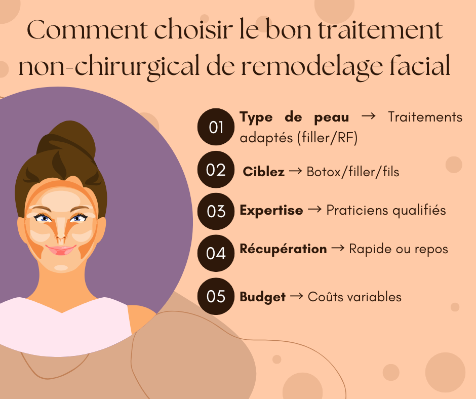 Comment choisir le bon traitement non-chirurgical de remodelage facial 