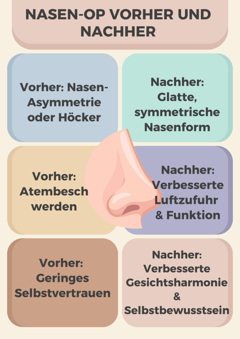 Nasen-OP Vorher und Nachher