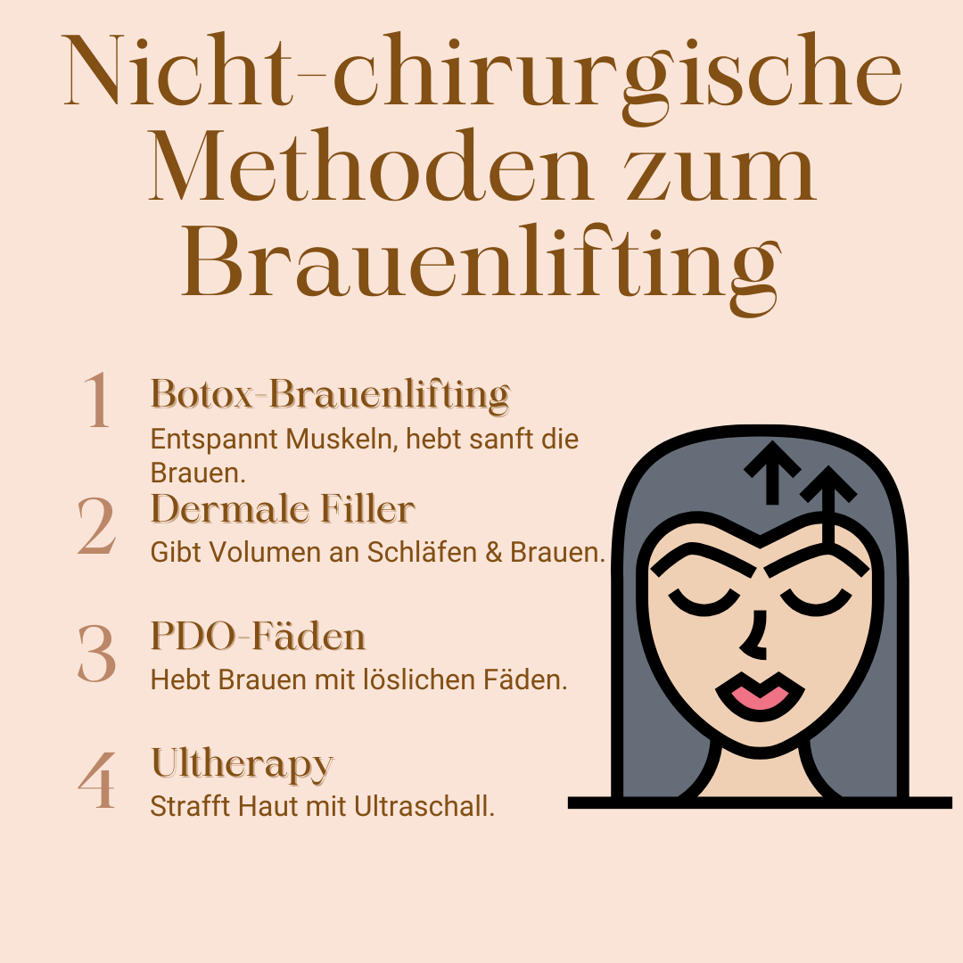 Nicht-chirurgische Methoden zum Brauenlifting 