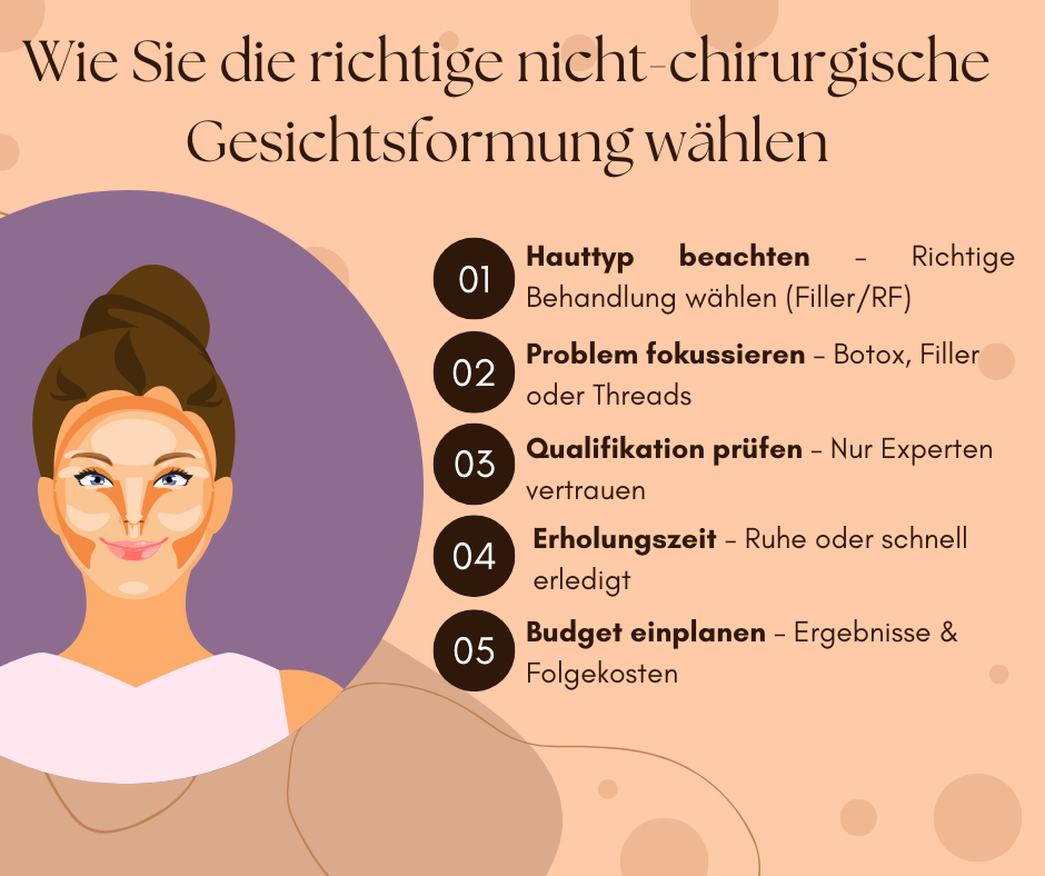 Wie Sie die richtige nicht-chirurgische Gesichtsformung wählen