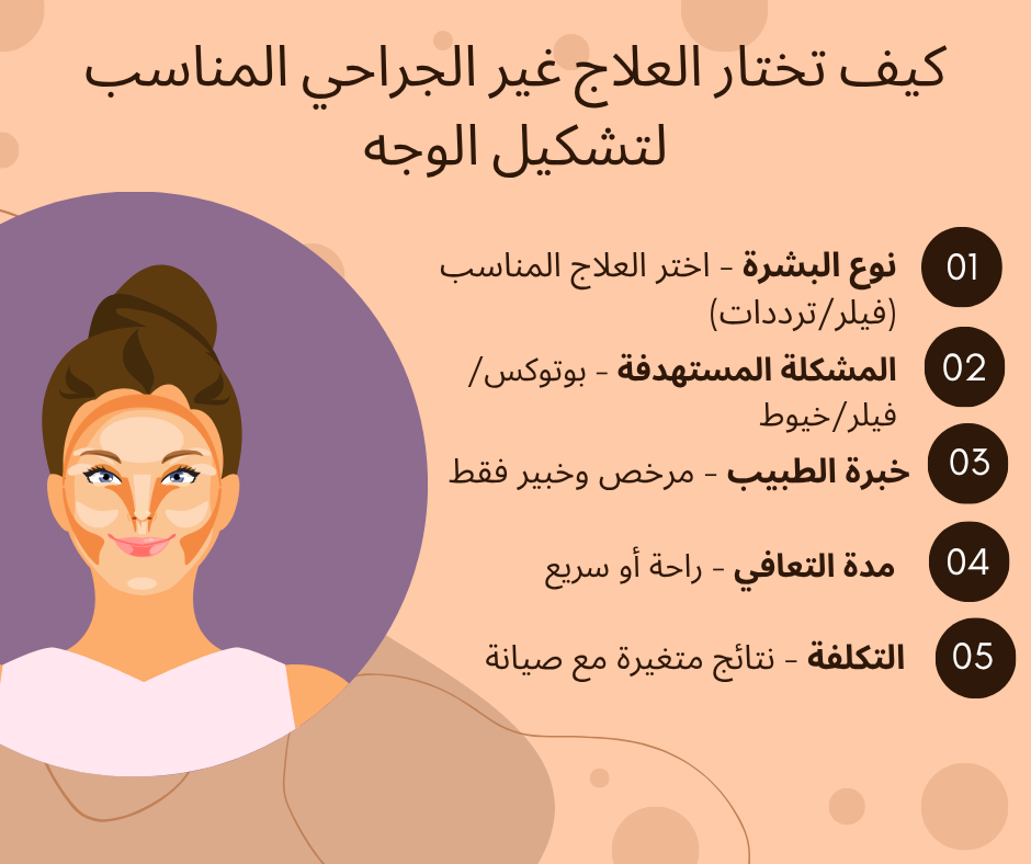 كيف تختار العلاج غير الجراحي المناسب لتشكيل الوجه 