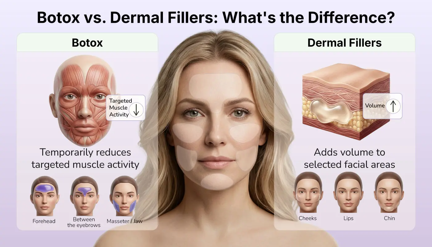 Botox vs. dermal fillers