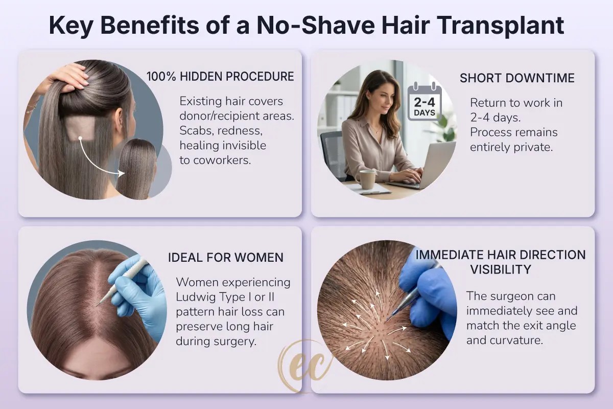 Key Benefits of No Shave Hair Transplant