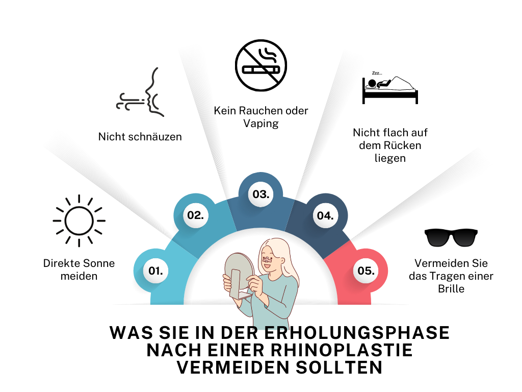 Was Sie in der Erholungsphase nach einer Rhinoplastie vermeiden sollten